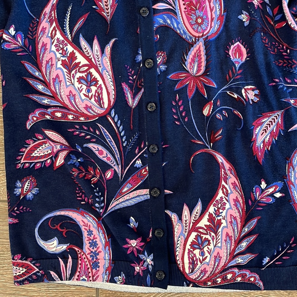 Talbots Paisley Cardigan - Picture 3 of 4